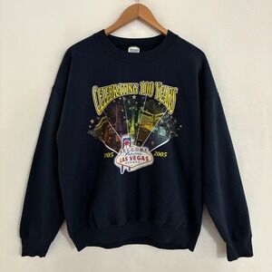 Vtg 100 Year Anniversary Las Vegas Sweatshirt L Casino Destination Pullover